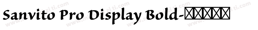 Sanvito Pro Display Bold字体转换